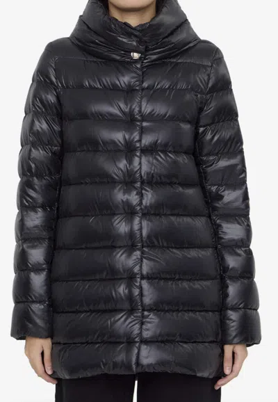 Herno Amelia Quilted Down Jacket In Black