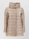 Herno "amelia" Quilted Down Jacket With Crater Collar In Beige
