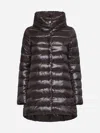 Herno Amelia Quilted Nylon Down Jacket In Brown