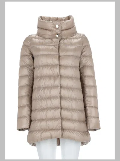 Herno Amelia Quilted Puffer Coat For Women In Neutral