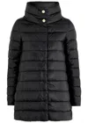 Herno Black 200 G Ultralight Nylon Amilia Coat In Black