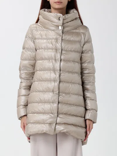 Herno Amelia Quilted Waterproof Nylon Down Coat With High Neck In Gold