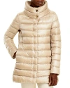 Herno Amelia Stand Collar Down Puffer Coat In Champagne