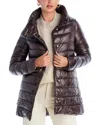 Herno Amelia Stand Collar Down Puffer Coat In Espresso