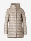 Herno Amelia Quilted Nylon Down Jacket In Neutral