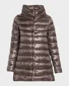 Herno Amelia Ultra-light A-line Down Jacket In Brown