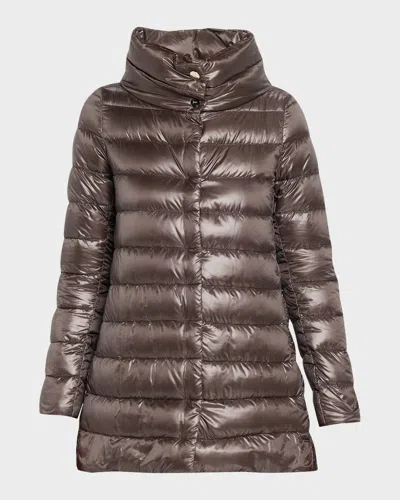 HERNO AMELIA ULTRA-LIGHT A-LINE DOWN JACKET
