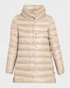 Herno Amelia Ultra-light A-line Down Jacket In Brown