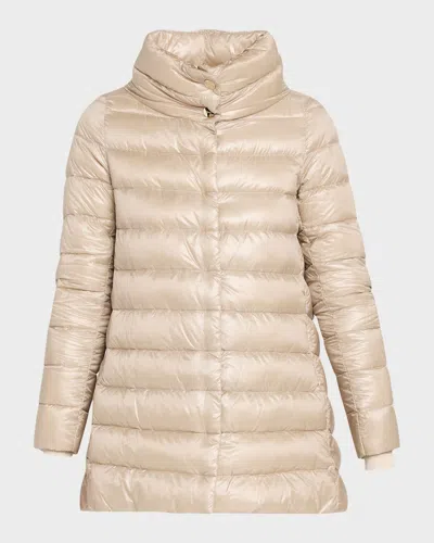 HERNO AMELIA ULTRA-LIGHT A-LINE DOWN JACKET