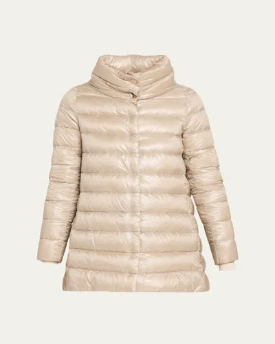 Herno Amelia Ultra-light A-line Down Jacket In White