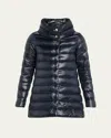 Herno Amelia Ultralight A-line Puffer Jacket In Blu Navy