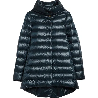 Herno Amelia Ultralight A-line Puffer Jacket In Blue