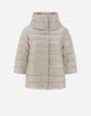 Herno Aminta Nude Hooded Jacket In Neutral
