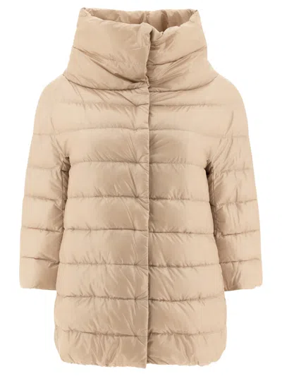 Herno Aminta Jackets Beige In Gold