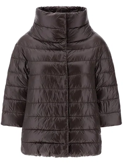 Herno Aminta High Collar Down Jacket In Black