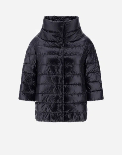 Herno Black Nylon Aminta Cape