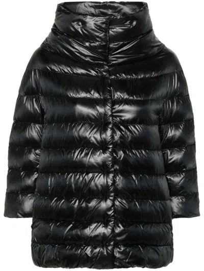 Herno Aminta Nylon Cape In Black