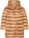 Herno Women Aminta Nylon Cape In Gold