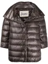 Herno Women Aminta Nylon Cape In Brown
