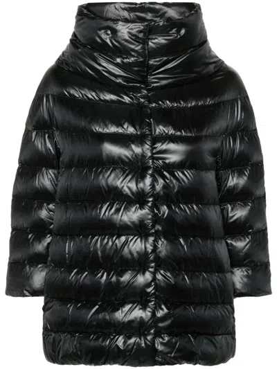 Herno Aminta Nylon Cape In Black