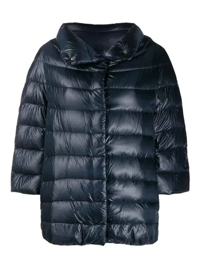 Herno Aminta Nylon Cape In Blue