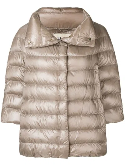 Herno Aminta Nylon Cape In Metallic