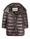 Herno Women Aminta Nylon Cape In Brown