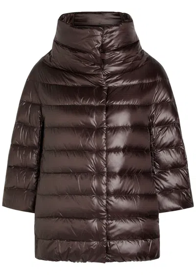 HERNO HERNO AMINTA QUILTED GLOSSED SHELL JACKET