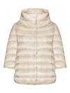 Herno Aminta Short Down Jacket In Neutral