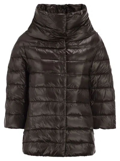 Herno Aminta Ultralight Nylon Jacket In Brown