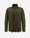 Herno Garment-dyed Linen And Cotton Field Jacket In Light Military