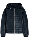 Herno Angela Quilted Hooded Shell Jacket In Navy