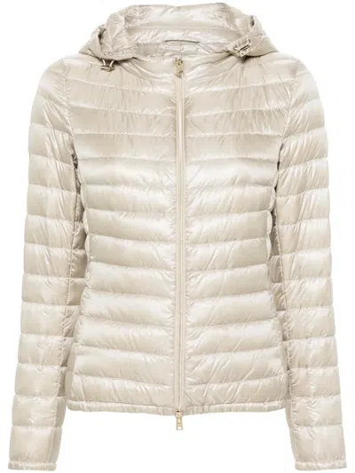Herno Angela Quilted Puffer Jacket In Neutral