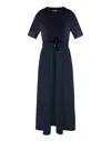 Herno Ankle-length  Dress With Fitted Top In Blue