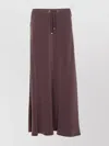 Herno Ankle Length Skirt Drawstring Waist In Burgundy
