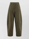 Herno Ankle Length Wide Fit Trousers In Green