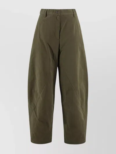 HERNO ANKLE LENGTH WIDE FIT TROUSERS