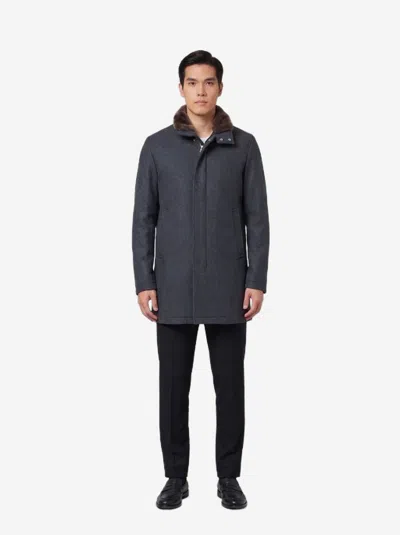 Herno Anthracite Gray Coat In Grey
