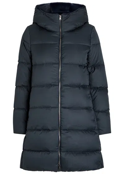 Herno Ardenelle Padded Woven Jacket In Black