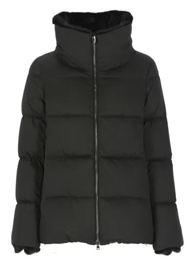 HERNO ARENDELLE BLACK DOWN JACKET