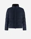 Herno Short Down Jacket With Detachable Fur Insert In Black