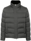 Herno Logo-plaque Puffer Jacket In Grey