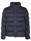 Herno Arendelle Faux Fur Blue Puffer Jacket In Blue