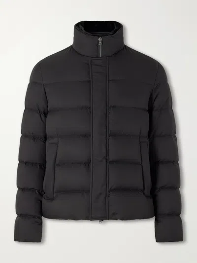 Herno Arendelle Plush-trimmed Quilted Shell Down Jacket In Black
