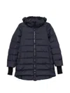 Herno A-shape Midi Down Jacket In Blue