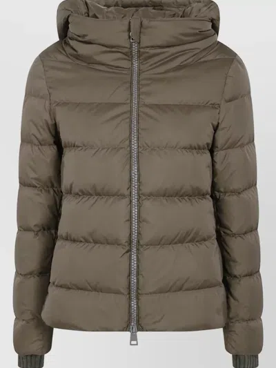Herno A-shape Chamonix Quilted Puffer Coat In Green