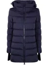 Herno Chamonix A-line Quilted Down Jacket In Blue