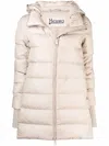 Herno A-shape Midi Down Jacket In Neutral