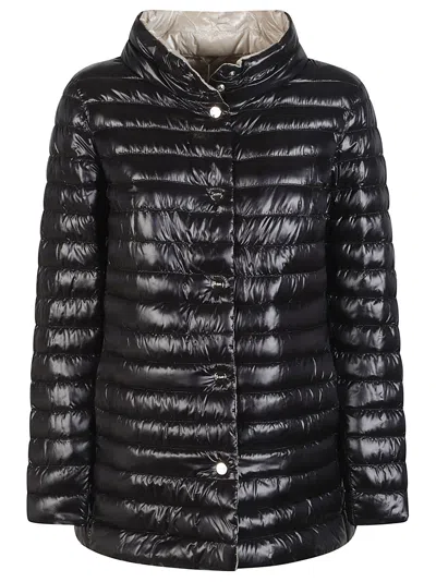 HERNO A-SHAPE REVERSIBLE HIGH COLLAR JACKET