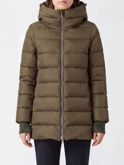 Herno A-shape Short Water-repellent Nylon Down Jacket With Hood In Brown